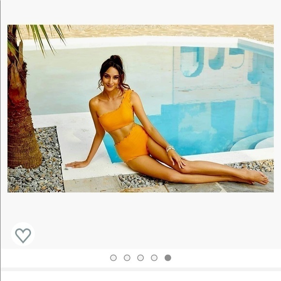𝅺MOLYBELL 2 Piece Ginger Swim Suit One Shoulder - Picture 1 of 5